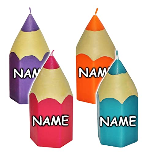 alles-meine.de GmbH 4 Stück kleine Kerzen - bunter Stift - bunter Farbmix - incl. Name - 8 cm hoch - Tischkerzen - Geburtstagskerzen/Tischdeko/Schuleinführung - Stifte .. alles-meine.de GmbH 4 Stück kleine Kerzen - bunter Stift - bunter Farbmix - incl. Name - 8 cm hoch - Tischkerzen - Geburtstagskerzen/Tischdeko/Schuleinführung - Stifte .. von alles-meine.de GmbH