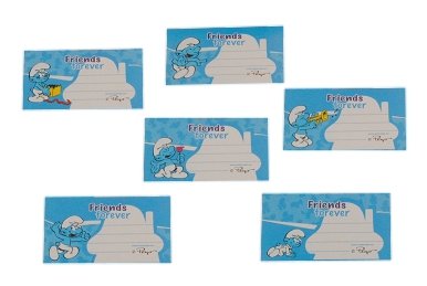 alles-meine.de GmbH 6 STK. Sticker für Hefte Heftetiketten die Schlümpfe - Etiketten Aufkleber blau/Namenssticker - Namensschilder von alles-meine.de GmbH
