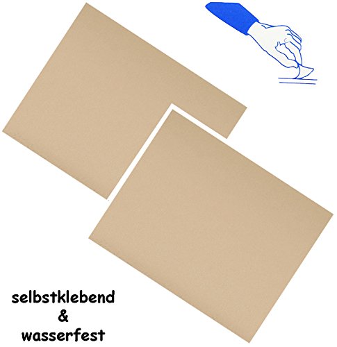 alles-meine.de GmbH 6 Stück Selbstklebende Reparatur Aufkleber - Nylon - beige/Creme - hautfarben - wasserabweisend & wasserdicht - Sticker/Kleber - Flicken - für Bekle.. von alles-meine.de GmbH
