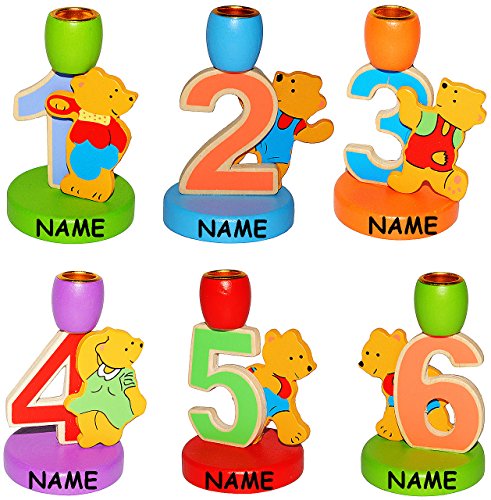 alles-meine.de GmbH 6. Geburtstag - Teddy - incl. Name - Kerzenhalter aus Holz - Zahl 6 - für Kerzen - Kerzenständer zum Aufstellen - Kinder bunt - Geburtstagskranz/Geburts.. alles-meine.de GmbH 6. Geburtstag - Teddy - incl. Name - Kerzenhalter aus Holz - Zahl 6 - für Kerzen - Kerzenständer zum Aufstellen - Kinder bunt - Geburtstagskranz/Geburts.. von alles-meine.de GmbH