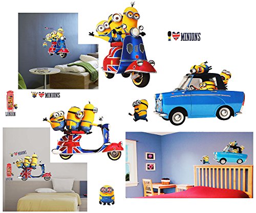 alles-meine.de GmbH 8 Stück: XL Wandsticker - Minnion - Ich einfach unverbesserlich/auf einem Roller - Scooter & Auto - selbstklebend + wiederverwendbar - Aufkleber für Kin.. alles-meine.de GmbH 8 Stück: XL Wandsticker - Minnion - Ich einfach unverbesserlich/auf einem Roller - Scooter & Auto - selbstklebend + wiederverwendbar - Aufkleber für Kin.. von alles-meine.de GmbH