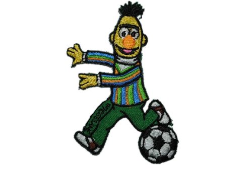 Bert 6,4 cm * 9,6 cm Bügelbild Aufnäher Applikation Patch Fußball Ernie und von belldessa