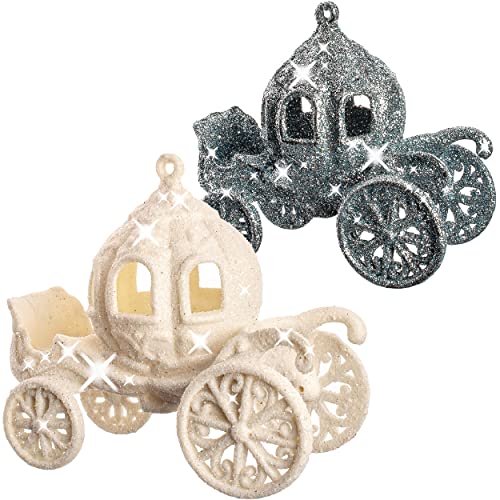 alles-meine.de GmbH Deko Figur Verschiedene Modelle wählbar 3 Stück - Märchen Kutsche Silber & weißer Glitzer - 11 cm - Innen & Außen - bruchfest - wasserfest - Geldgeschen.. alles-meine.de GmbH Deko Figur Verschiedene Modelle wählbar 3 Stück - Märchen Kutsche Silber & weißer Glitzer - 11 cm - Innen & Außen - bruchfest - wasserfest - Geldgeschen.. von alles-meine.de GmbH