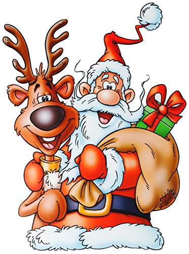 alles-meine.de GmbH Fensterbild - Weihnachtsmann mit Rentier - statisch haftend - selbstklebend + wiederverwendbar/Weihnachten - Sticker Fenstersticker Aufkleber - Fensterb.. alles-meine.de GmbH Fensterbild - Weihnachtsmann mit Rentier - statisch haftend - selbstklebend + wiederverwendbar/Weihnachten - Sticker Fenstersticker Aufkleber - Fensterb.. von alles-meine.de GmbH