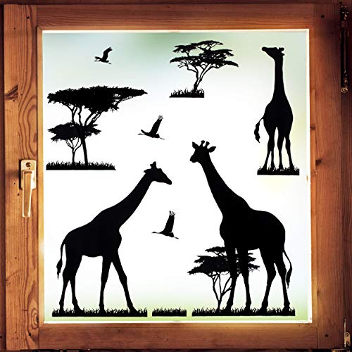 alles-meine.de GmbH Fensterbilder Motivwahl 3 * 9 TLG. Set - Afrika - Giraffen Safari - statisch haftend - selbstklebend + wiederverwendbar - Set Sticker Fenstersticker Aufkle.. alles-meine.de GmbH Fensterbilder Motivwahl 3 * 9 TLG. Set - Afrika - Giraffen Safari - statisch haftend - selbstklebend + wiederverwendbar - Set Sticker Fenstersticker Aufkle.. von alles-meine.de GmbH