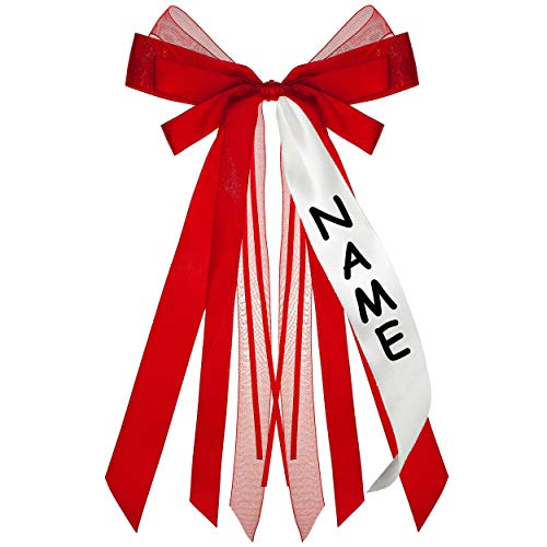 alles-meine.de GmbH Geschenkschleife/Schleife Farbwahl Junge & Mädchen - inkl. Name - 30 cm lang u. 15 cm breit - mit edlen Satin Bändern + Tüllband - Geschenkband - für Ge.. von alles-meine.de GmbH