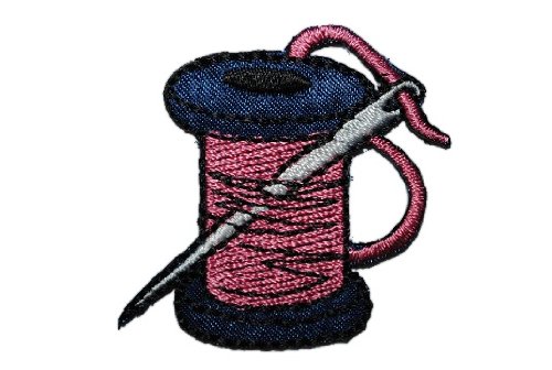 alles-meine.de GmbH Nähgarn 4,1 cm * 4 cm Bügelbild Aufnäher Applikation rosa pink Garn Garne von alles-meine.de GmbH