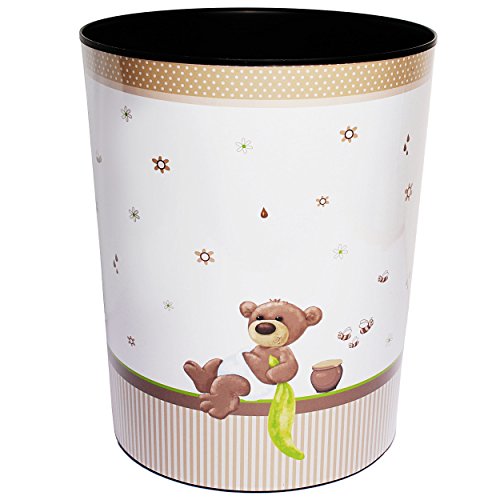 alles-meine.de GmbH Papierkorb/Behälter - süßer Teddybär - Honigbär - aus Kunststoff - Mülleimer/Eimer - Aufbewahrungsbox für Kinder/Büro - Mädchen & Jungen - Abfalleim.. von alles-meine.de GmbH