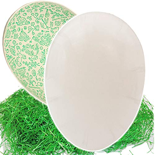 alles-meine.de GmbH Set Ostergras & 10 Füll - Pappeier - 12 cm - einfarbig - weiß - Uni - Osterei/Ei zum Basteln - Malen - Bekleben - Befüllen - Deko Pappe Papp Pappeier Deko.. alles-meine.de GmbH Set Ostergras & 10 Füll - Pappeier - 12 cm - einfarbig - weiß - Uni - Osterei/Ei zum Basteln - Malen - Bekleben - Befüllen - Deko Pappe Papp Pappeier Deko.. von alles-meine.de GmbH