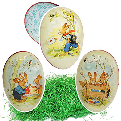 alles-meine.de GmbH Set Ostergras & 3 Füll - Pappeier - 15 cm - süße Osterhasen - Osterei/Ei zum befüllen - Deko Pappe Papp Pappeier Dekoei Pappostereier Füllen - Osterde.. alles-meine.de GmbH Set Ostergras & 3 Füll - Pappeier - 15 cm - süße Osterhasen - Osterei/Ei zum befüllen - Deko Pappe Papp Pappeier Dekoei Pappostereier Füllen - Osterde.. von alles-meine.de GmbH