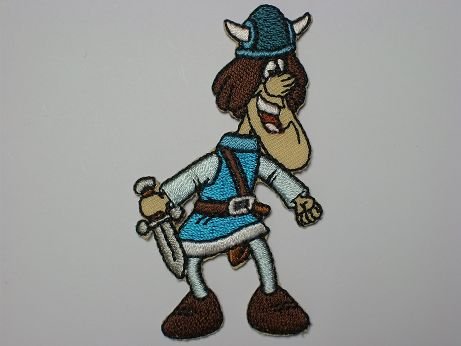 alles-meine.de GmbH Wickie Tjure und die starken Männer 4,3 cm * 7,5 cm Bügelbild Aufnäher Applikation Patch von alles-meine.de GmbH