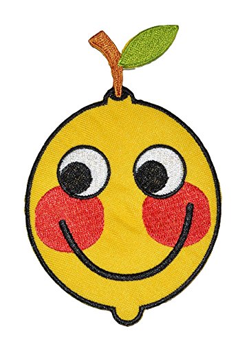 alles-meine.de GmbH XL Bügelbild - lustige gelbe Zitrone mit Gesicht - 7,5 cm * 11,5 cm - Aufnäher Applikation - Flicken gestickt - Frucht Obst Früchte lustig Sommer Kochen Küche.. alles-meine.de GmbH XL Bügelbild - lustige gelbe Zitrone mit Gesicht - 7,5 cm * 11,5 cm - Aufnäher Applikation - Flicken gestickt - Frucht Obst Früchte lustig Sommer Kochen Küche.. von alles-meine.de GmbH