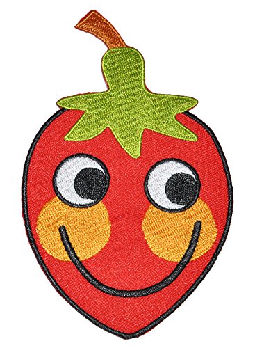 alles-meine.de GmbH XL Bügelbild - lustige rote Erdbeere mit Gesicht - 7,8 cm * 12,5 cm - Aufnäher Applikation - Flicken gestickt - Frucht Obst Früchte lustig Sommer Kochen Küche.. alles-meine.de GmbH XL Bügelbild - lustige rote Erdbeere mit Gesicht - 7,8 cm * 12,5 cm - Aufnäher Applikation - Flicken gestickt - Frucht Obst Früchte lustig Sommer Kochen Küche.. von alles-meine.de GmbH