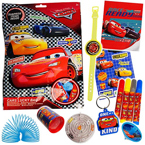 XL Wundertüte & Überraschungstüte - Disney Cars - Auto - Lightning McQueen - Geschicklichkeitsspiele - Armbanduhren - Sticker - Stifte - Schlüsselanhänger - S.. von alles-meine.de GmbH