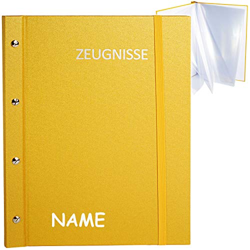 alles-meine.de GmbH Zeugnismappe/Dokumentenmappe/Zeugnisringbuch - Zeugnisse Metallic Effekt - Gold/Gelbgold - inkl. Name - A 4 - GEBUNDEN & Erweiterbar - Schraubalbum - .. alles-meine.de GmbH Zeugnismappe/Dokumentenmappe/Zeugnisringbuch - Zeugnisse Metallic Effekt - Gold/Gelbgold - inkl. Name - A 4 - GEBUNDEN & Erweiterbar - Schraubalbum - .. von alles-meine.de GmbH