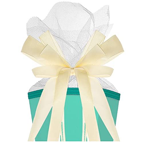 alles-meine.de GmbH große Schleife für Schultüten - Creme - 17 cm breit u. 31 cm lang - mit edlen Satin Bändern - für Geschenke und Zuckertüten - Geschenkband/Geschenkschle.. von alles-meine.de GmbH