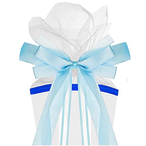 alles-meine.de GmbH große Schleife für Schultüten - hell blau - 17 cm breit u. 31 cm lang - mit edlen Satin Bändern - für Geschenke und Zuckertüten - Geschenkband/Geschenks.. von alles-meine.de GmbH