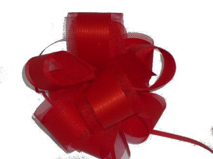 alles-meine.de GmbH große rote Schleife - rot ca.17 cm Durchmesser - Geschenkband Schleifenband für Schultüten 70cm - groß von alles-meine.de GmbH