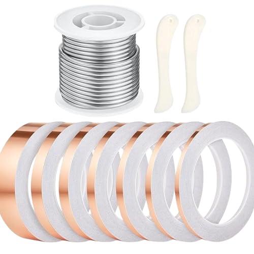 10-teiliges praktisches Buntglas-Zubehör-Set mit Lötzinn und Mehrzweck-Kupferfolien-Klebeband für den täglichen Gebrauch 10-teiliges praktisches Buntglas-Zubehör-Set mit Lötzinn und Mehrzweck-Kupferfolien-Klebeband für den täglichen Gebrauch von alloneslife