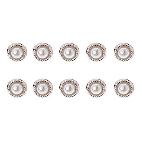 10pcs Faux Pearl Plastikknöpfe Nähen Hochzeitshandwerksverzerrungen von alloneslife