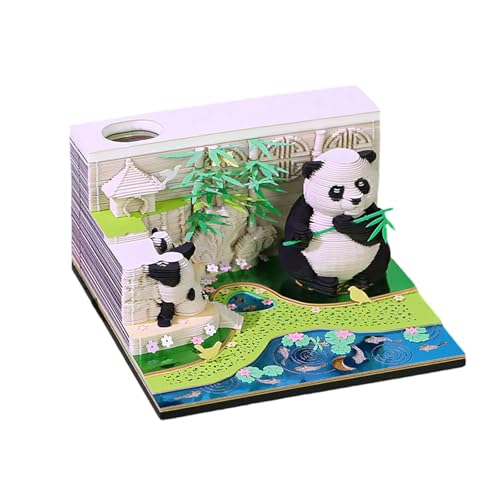 2025 3D Papier Skulptur Panda Kalender Desktop Kalender Hinweis Pad Tisch Ornament Rennbare Notizblock 2025 3D Papier Skulptur Panda Kalender Desktop Kalender Hinweis Pad Tisch Ornament Rennbare Notizblock von alloneslife
