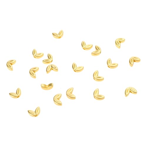 20pcs Doppel Loch Weizen Abstandshalter Perlen Ohrring Accessoires Stilvolle Perlen Separatoren Für Schmuckverkäufer Und Hobbyisten Luxuriöses Gold Finish von alloneslife