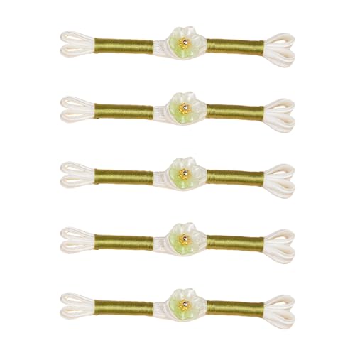 5pcs Cheongsam Knotenknopf Nähen Verschluss Chinesische Knotenknöpfe Dekorative Knöpfe Für Kleidungsdekoration Handgefertigter Dekorativer Blumenknopf von alloneslife