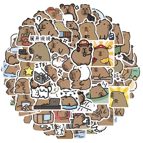 62pcs/Blatt Schöne Cartoon Capybara Animal Sticker Selfadhäsive Aufkleber Für Scrapbooking Journal Project 62pcs/Blatt Schöne Cartoon Capybara Animal Sticker Selfadhäsive Aufkleber Für Scrapbooking Journal Project von alloneslife