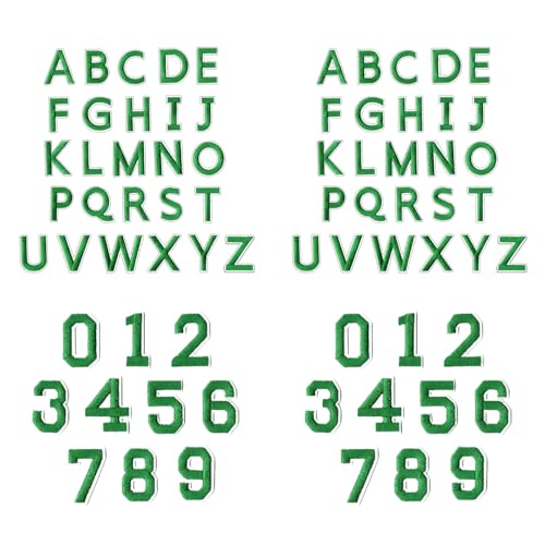 Bestickte Aufnäher zum Aufbügeln, Buchstaben und Zahlen, langlebig, für Kleidung, Hüte, Taschen, personalisierbar, Nähen, Bastelbedarf, 72 Stück von alloneslife