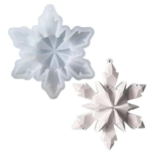 Festival Schneeflocken Silikonformen Für Weihnachtsdekorationen Backen Und Handwerk Handgefertigtes Saisonales Ornament Schimmel Festival Silikon Backformen von alloneslife