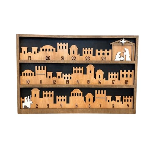 Festival Weihnachtskrippe Kalender für Weihnachten 24 Tage Countdowns mit Designs Holz Urlaub Kaminsims Dekoration Weihnachtsstern Kalender Festival Weihnachtskrippe Kalender für Weihnachten 24 Tage Countdowns mit Designs Holz Urlaub Kaminsims Dekoration Weihnachtsstern Kalender von alloneslife