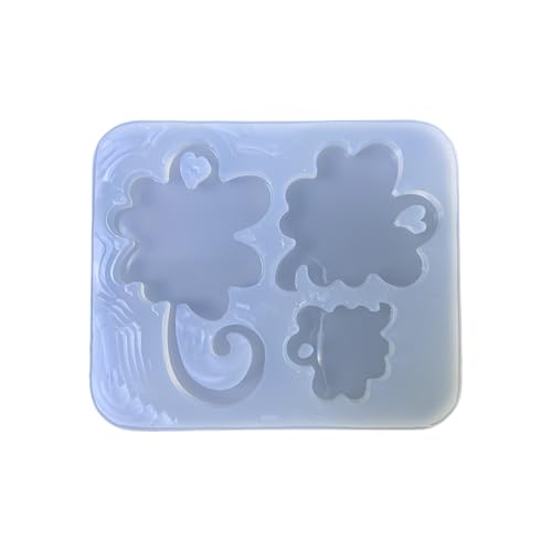 Flexible Epoxidharz-Form, Kleeblatt-Zubehör, Formen, Schmuck, Ornament, flexible Silikonformen für Kunstunterricht von alloneslife