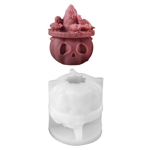 Halloween Thema Silikonform Schädel Silikone Kerzenformen Für Epoxidharz Kerzenseife Home Dekoration Schädel Silikonformen von alloneslife