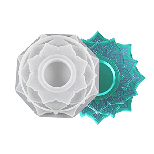 Kristallkugel Basis Kerzenhalter Harzform Tablett Silikon Für Epoxidgussform Für Candlestick Schmuckkerzenhalter Zum Gießen von alloneslife