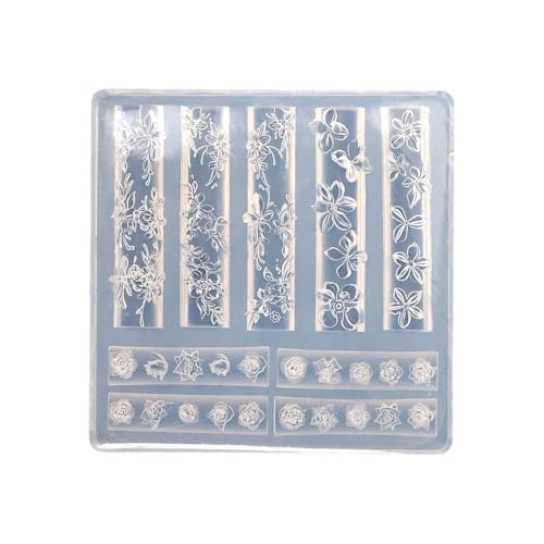 Mehrzweck Nägel Kunst Carving Form Vorlagen Mit Schmetterlings Und Monddesigns Für Acrylhandwerksprojekte Designs Accessoires von alloneslife