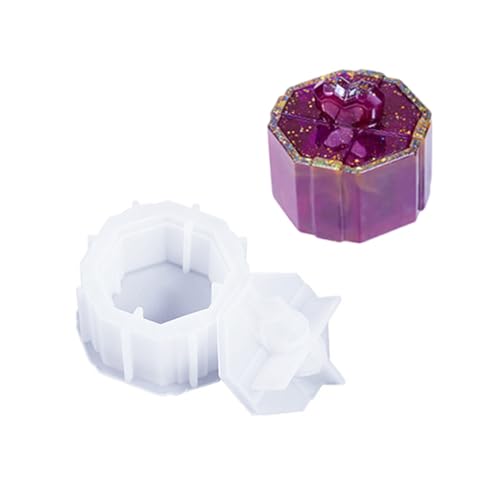 Mehrzweck-Silikonbox, groß, Schmuck-Aufbewahrungsbehälter mit Deckel, Epoxidharz, Glasform von alloneslife