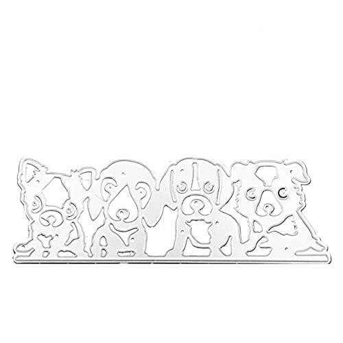 Metall-Stanzform mit Hund, Tier, handgefertigt, Schablone, Prägemuster für Kinder und Erwachsene von alloneslife