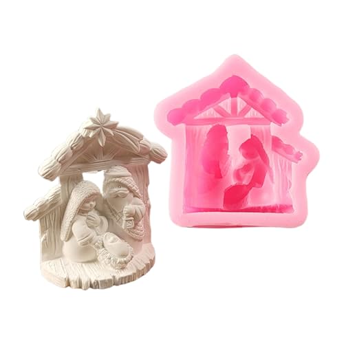Modisches Christhaus-Schlüsselanhänger-Set aus stabilem Silikon, Bastelbedarf, Epoxidharz, Anhänger zum Personalisieren von Schmuck von alloneslife