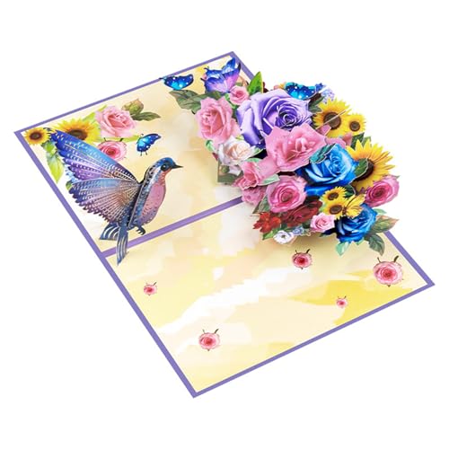 Muttertags-Grußkarte mit Umschlag, 3D-Vogel-Blume, Urlaubsgrußkarte für Muttertag, Lehrer, Wertschätzung Muttertags-Grußkarte mit Umschlag, 3D-Vogel-Blume, Urlaubsgrußkarte für Muttertag, Lehrer, Wertschätzung von alloneslife
