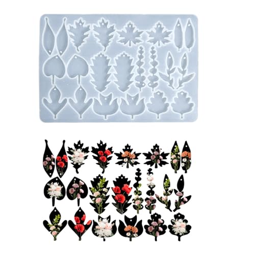 Professionelle Silikonform für Blatt-Ohrschmuck zum Basteln, einzigartige Harz-Ohrringe, Anhänger und Schlüsselanhänger-Zubehör Professionelle Silikonform für Blatt-Ohrschmuck zum Basteln, einzigartige Harz-Ohrringe, Anhänger und Schlüsselanhänger-Zubehör von alloneslife