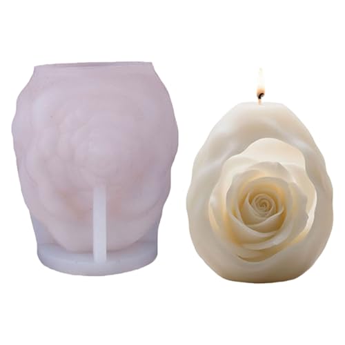Rosenblüten-Silikonformen für Epoxidharz, Seife, einfaches Entformen, Blumenform, Silikon, Rosenherstellung von alloneslife
