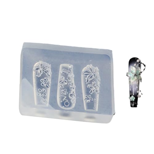 Silikon-Nagelschablone für Nägel, Dekorationen, geprägte Nägel, Zubehör, Herstellung von Formen, Frauennägel, Prägewerkzeug von alloneslife