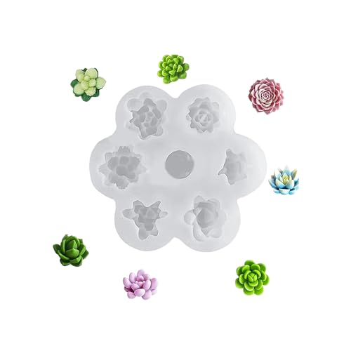Sukkulenten Pflanzen Kerzenformen Guss Epoxidharz Blüten Silikonformen Pflaster Backblüten Kerzen Succulenten Pflanzen Silikon Backharz von alloneslife