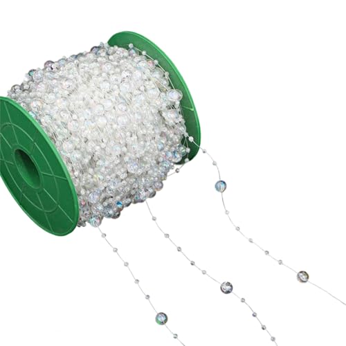 Transparente Perlenkette, Bastelperlen, Schnur für Schmuckherstellung, Blumensträuße, Kleidung, Verzierung, Nähen, handgefertigtes Zubehör Transparente Perlenkette, Bastelperlen, Schnur für Schmuckherstellung, Blumensträuße, Kleidung, Verzierung, Nähen, handgefertigtes Zubehör von alloneslife