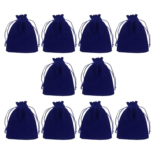 alloneslife 10 PCs Kleine Dices Taschen Langlebige Samtbeutel Wiederverwendbare Weiche Jwelry Taschen Kordelkordelbeutel Süßigkeiten Hochzeit Geschenktüten von alloneslife