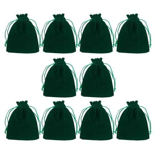 alloneslife 10 PCs Kleine Dices Taschen Langlebige Samtbeutel Wiederverwendbare Weiche Jwelry Taschen Kordelkordelbeutel Süßigkeiten Hochzeit Geschenktüten von alloneslife