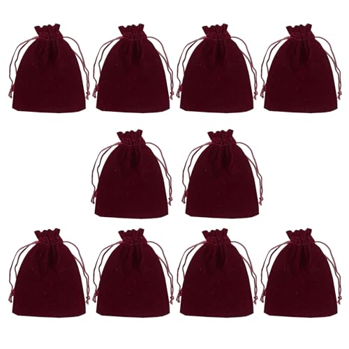 alloneslife 10 PCs Kleine Dices Taschen Langlebige Samtbeutel Wiederverwendbare Weiche Jwelry Taschen Kordelkordelbeutel Süßigkeiten Hochzeit Geschenktüten von alloneslife