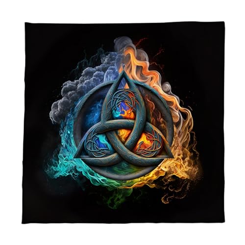 alloneslife Elegante Velvets Tischdeckel Portables Wahrscheinlichkeitsmatten Mit Mystischen Kunstwerken Für Spirituelle Meditationen Und Home Decoration Portables Tarot Board Matte von alloneslife