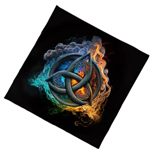 alloneslife Elegante Velvets Tischdeckel Portables Wahrscheinlichkeitsmatten Mit Mystischen Kunstwerken Für Spirituelle Meditationen Und Home Decoration Portables Tarot Board Matte von alloneslife