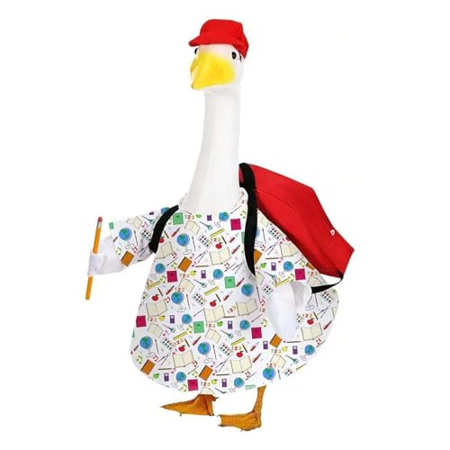 alloneslife Festival Outdoor Gänse Kostüm Set Mit Kleiderhut Rucksack Stift Ideal Gänse Statue Kleidung Für Themenpartys Event Polyester Party Rasen Ornament von alloneslife
